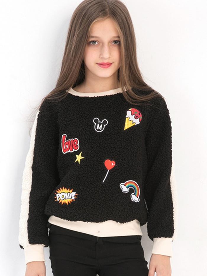 Ericdress Thick Cartoon Patch 's Sweater img 1