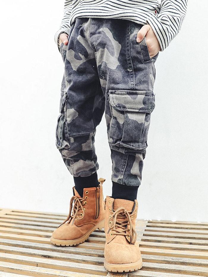 Ericdress Thick Camouflage Elastics Boys Pant img 1