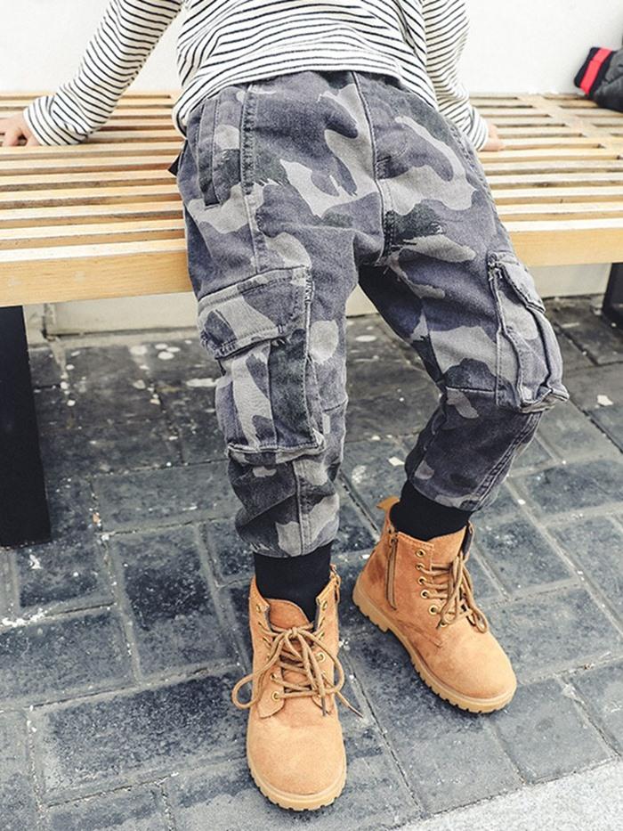 Ericdress Thick Camouflage Elastics Boys Pant img 4