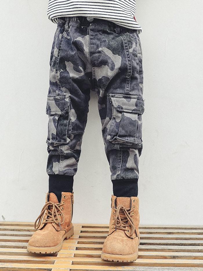 Ericdress Thick Camouflage Elastics Boys Pant img 1