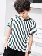 Ericdress Stripe Scoop Boy's Summer T Shirt img 3