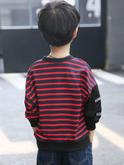 Ericdress Stripped Loose Scoop Boy's Casual Hoodies img 1