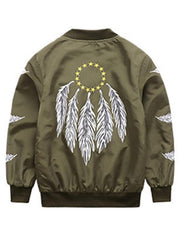 Ericdress Stylish Feather Print Zipper Boys' Jacket img 12