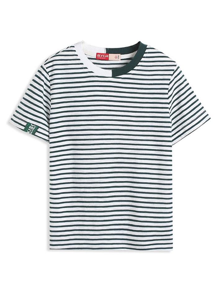 Fashion Stripe Scoop Boy's Summer T Shirt