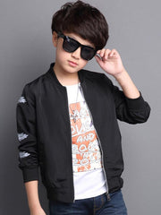 Ericdress Stylish Feather Print Zipper Boys' Jacket img 1