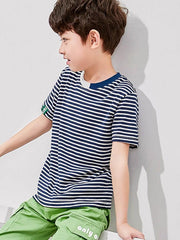 Ericdress Stripe Scoop Boy's Summer T Shirt img 1