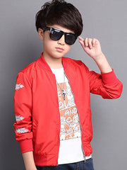 Ericdress Stylish Feather Print Zipper Boys' Jacket img 9