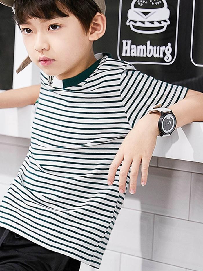 Ericdress Stripe Scoop Boy's Summer T Shirt img 1