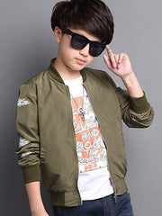 Ericdress Stylish Feather Print Zipper Boys' Jacket img 3
