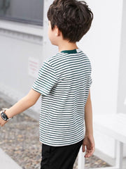 Ericdress Stripe Scoop Boy's Summer T Shirt img 5