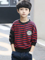 Ericdress Stripped Loose Scoop Boy's Casual Hoodies img 1