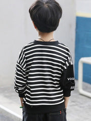 Ericdress Stripped Loose Scoop Boy's Casual Hoodies img 3